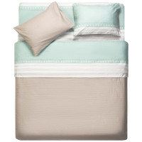 КПБ 2,0сп ARDESTO Gloria, підковдра 200х220см, простирадло 230х240см, наволочки (2) 50х70см, 100% бавовна, сатин, смужки, коричневий КПБ 2,0сп ARDESTO Gloria, підковдра 200х220см, простирадло 230х240см, наволочки (2) 50х70см, 100% бавовна, сатин, смужки, коричневий