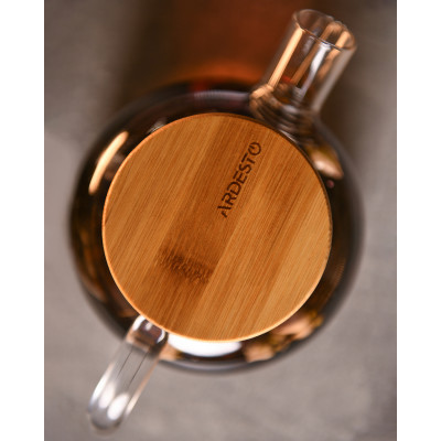 ARDESTO Заварник Gemini 1000мл, боросилікатне скло, бамбук, прозорий ARDESTO Заварник Gemini 1000мл, боросилікатне скло, бамбук, прозорий