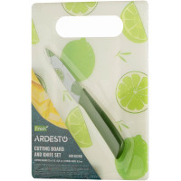 Набір кухонна дошка і ніж ARDESTO Fresh, 2 предмети, 25x17.5x0.5см, 8.9см, пластик, нержавіюча сталь Набір кухонна дошка і ніж ARDESTO Fresh, 2 предмети, 25x17.5x0.5см, 8.9см, пластик, нержавіюча сталь