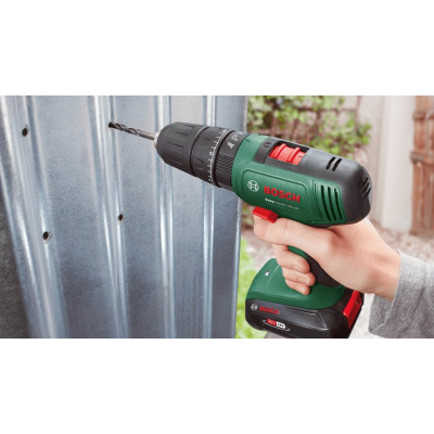 Шурупокрут-дриль акумуляторний Bosch EasyImpact 18V-40 18В 2х2А·год 20·38Нм 0-430·0-1630об/хв кейс ЗП набір 34шт (АС Xline) 1.4кг