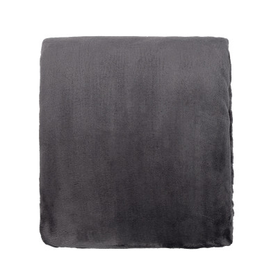 Плед ARDESTO Flannel, 200x220см, 100% поліестер, темно-сірий
