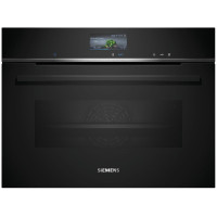 Духова шафа Siemens електрична компактна, 47л, A+, дисплей, конвекція, чорний Духова шафа Siemens електрична компактна, 47л, A+, дисплей, конвекція, чорний