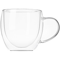 ARDESTO Набір чашок з ручками і подвійними стінками, 250мл, 2шт, боросилікатне скло, прозорий