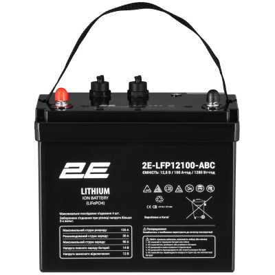 Акумуляторна батарея 2E LFP12, 12В, 100А•год, ABC 4S Акумуляторна батарея 2E LFP12, 12В, 100А•год, ABC 4S