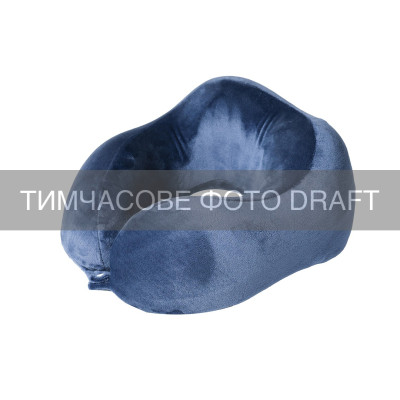 Подушка ортопедична ARDESTO Sleepwell Travel 27х24х14см, для шиї, піна меморі, синій Подушка ортопедична ARDESTO Sleepwell Travel 27х24х14см, для шиї, піна меморі, синій