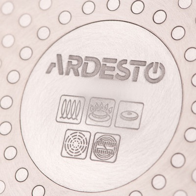 ARDESTO Сковорода глибока з кришкою Gemini Gourmet Andria, 24см, алюміній, чорний