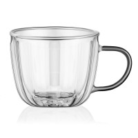 ARDESTO Набір чашок з ручками і подвійними стінками 350мл, 2шт, боросилікатне скло, прозорий ARDESTO Набір чашок з ручками і подвійними стінками 350мл, 2шт, боросилікатне скло, прозорий