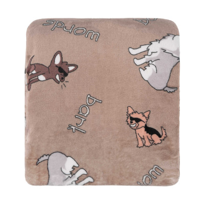 Плед ARDESTO Flannel 160х200см, 100% поліестер, песики в окулярах