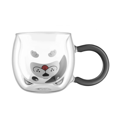 ARDESTO Набір чашок з подвійними стінками Animals 280мл, 2шт, боросилікатне скло, прозорий ARDESTO Набір чашок з подвійними стінками Animals 280мл, 2шт, боросилікатне скло, прозорий