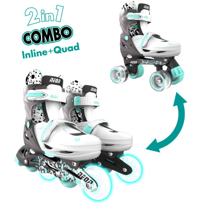 Роликові ковзани Neon Combo, розмір 30-33, сірий