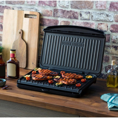 Гриль George Foreman прижимний Fit Grill Large 2400Вт, температурних режимів-1, пластик, чорний