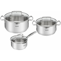 Набір посуду Tefal DUETTO+, 6предметів, нержавіюча сталь, скло Набір посуду Tefal DUETTO+, 6предметів, нержавіюча сталь, скло