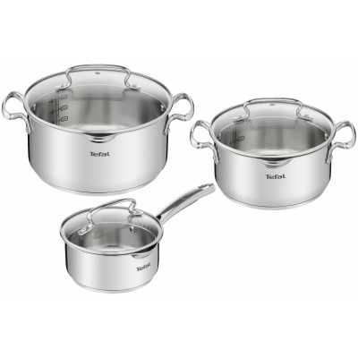 Набір посуду Tefal DUETTO+, 6предметів, нержавіюча сталь, скло