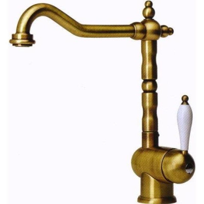 Змішувач для кухні Franke Old England, довж.виливу - 215мм, поворотний, 2важеля, латунь