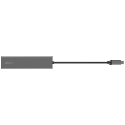 Trust USB-хаб HALYX FAST 3USB+CARD READER USB-C ALUMINIUM