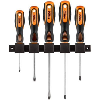 Викрутки Neo Tools набір 5шт, SL,PH, сталь CrV Викрутки Neo Tools набір 5шт, SL,PH, сталь CrV