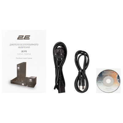 Джерело безперебійного живлення 2E PS1500RT, 1500VA/1200W, RT3U, LCD, USB, 3xC13, 3xSchuko (2E-PS1500RT)
