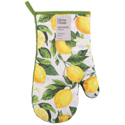 Рукавичка ARDESTO Sicilian lemons 18х30см, 100% поліестер (верх), 100% бавовна (низ), зелений