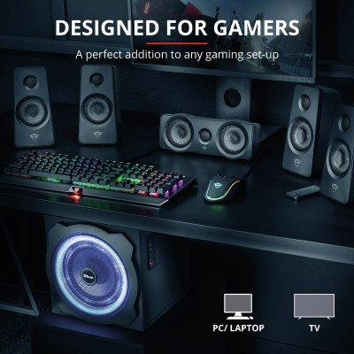 Акустическая система Trust GXT 658 Tytan 5.1, 90Вт, AUX, черный Акустическая система Trust GXT 658 Tytan 5.1, 90Вт, AUX, черный