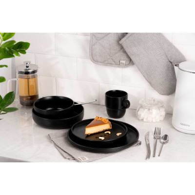 ARDESTO Тарілка обідня Trento, 26,5 см, чорна, кераміка ARDESTO Тарілка обідня Trento, 26,5 см, чорна, кераміка