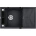 Мийка кухонна Deante Magnetic, граніт, прямокутник, з крилом, 820х500х219мм, чаша - 1, накладна, металічний графіт