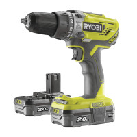 Ryobi Шуруповерт-дриль ONE+ R18PD3-220S 18В, ударний, 50Нм, 2-шв, 2х2.0 Аг,сумка Ryobi Шуруповерт-дриль ONE+ R18PD3-220S 18В, ударний, 50Нм, 2-шв, 2х2.0 Аг,сумка