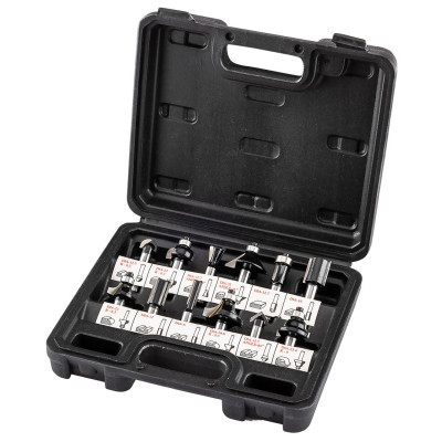 Набір фрез по дереву GRAPHITE WIDIA твердосплавні 8мм 12шт