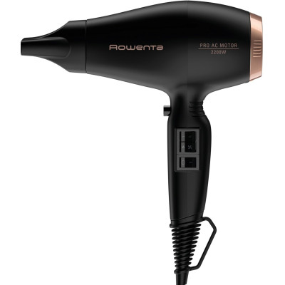 Фен Rowenta Compact PRO+, 2200Вт, 2 режими, дифузор, іоніз-я, хол. обдув, чорний