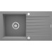 Мийка кухонна Deante Zorba, граніт, прямокутник, з крилом, 760х440х160мм, чаша - 1, накладна, металічний сірий