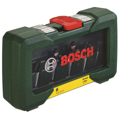 Bosch Набір фрез по дереву Expert for Wood 8мм, 6шт