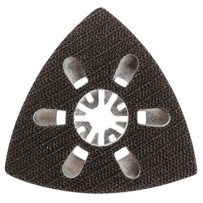 Шліфувальний підошва трикутна GRAPHITE, 1шт, для багатофункціонального інструменту, на липучці, тип DELTA, 83x83x83мм Шліфувальний підошва трикутна GRAPHITE, 1шт, для багатофункціонального інструменту, на липучці, тип DELTA, 83x83x83мм
