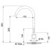 Змішувач для кухні Franke Pola, довж.виливу - 170мм, поворотний, 1важіль, онікс