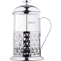 Френч-прес ARDESTO Gemini Fasano, 350мл, боросилікатне скло, нержавіюча сталь, прозорий