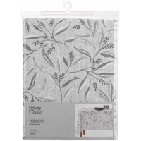 Скатертина ARDESTO Grey leaves 120х140см, 100% поліестер, cірий