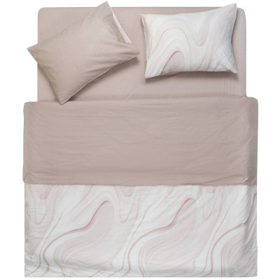 КПБ 1,5сп ARDESTO Gloria, підковдра 160х220см, простирадло 160х220см, наволочки (2) 50х70см, 100% бавовна, сатин, мармур, бежевий