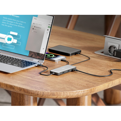 Док-станція DIGITUS USB-C > 2xHDMI/2xUSB-A/USB-C/SD/MicroSD/RJ54 Док-станція DIGITUS USB-C > 2xHDMI/2xUSB-A/USB-C/SD/MicroSD/RJ54