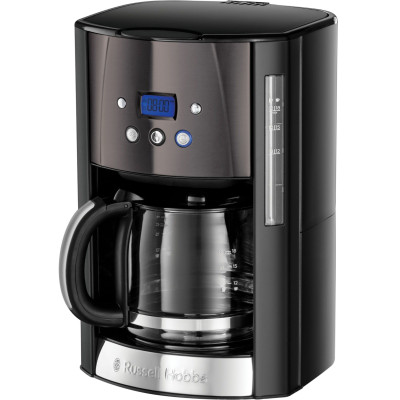 Кавоварка Russell Hobbs крапельна Matte Black, 1.8л, мелена, LED-дисплей, чорний