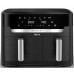 Tefal Мультипіч Dual Easy Fry XXL, 2700Вт, чаша-6.5+4.5л, сенсорне керув., 2 чаши, гриль, пластик, чорний