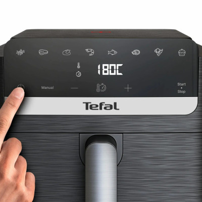 Мультипіч Tefal Easy Fry Mega Compact, 1700Вт, чаша-7.5л, сенсорне керув., 8 програм, пластик, чорний Мультипіч Tefal Easy Fry Mega Compact, 1700Вт, чаша-7.5л, сенсорне керув., 8 програм, пластик, чорний