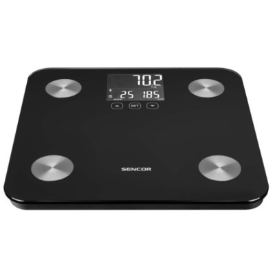 Ваги підлогові Sencor, 180 кг, AAAx3, скло, чорний (SBS6026BK)