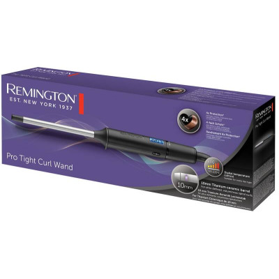 Плойка Remington Pro Tight Curl Wand, 25Вт, темп.режимів-10, D-10mm, 130-220С, дисплей, кераміка, турмалін , сіро-чорний