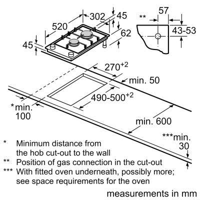 Варильна поверхня Siemens газова на склі, 30см, Доміно, чорний Варильна поверхня Siemens газова на склі, 30см, Доміно, чорний
