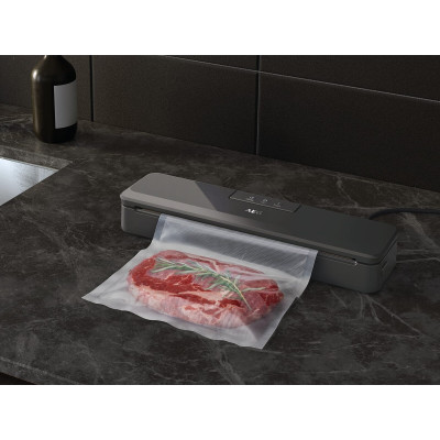 Вакууматор AEG для рулонів, пакетів і контейнерів, 80Вт, 30см, електронне керування, +10 пакетів, пластик, чорний