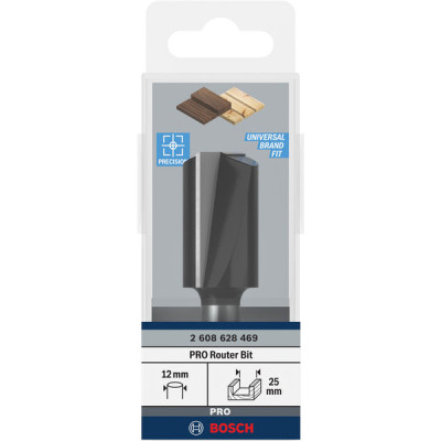 Фреза пазова Bosch Professional з двома лезами Std S12 D25 L40