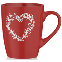 Чашка ARDESTO Heart, 320мл, кераміка, червоний