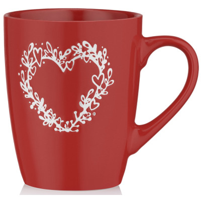 Чашка ARDESTO Heart, 320мл, кераміка, червоний
