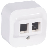 Адаптер Legrand 2хRJ45, Forix Quteo, білий Адаптер Legrand 2хRJ45, Forix Quteo, білий