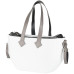 Сумка Nuvita MyMia ручки шкіра, ремені для коляски, біло-сірий