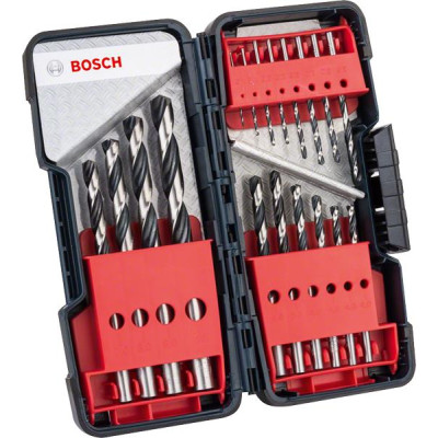 Набір свердел по металу Bosch Professional HSS-PointTeQ ToughBox, 1-10мм, кейс, 18шт