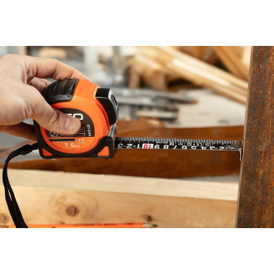Neo Tools Рулетка Super Black, 7.5мx25мм, з фіксатором змотування, магніт